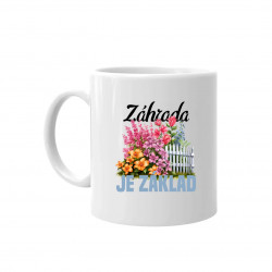 Záhrada je základ - keramický hrnček s potlačou