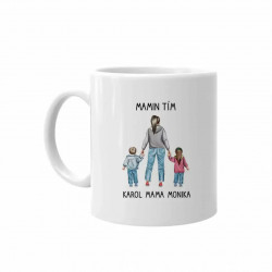 Mamin tím - keramický hrnček s potlačou - personalizovaný produkt