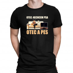 Otec: Nechcem psa, Otec a pes - pánske tričko s potlačou
