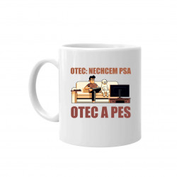 Otec: Nechcem psa, Otec a pes - keramický hrnček s potlačou