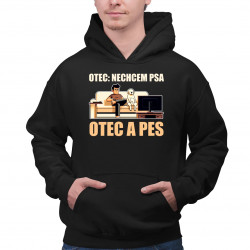 Otec: Nechcem psa, Otec a pes - pánska mikina s potlačou