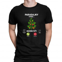 Paradajky volajú, musím ísť - pánske tričko s potlačou