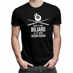 Život je hra - biliard - pánske tričko s potlačou