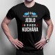 Boh poslal ľuďom jedlo a diabol kuchára - pánske tričko s potlačou