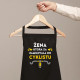 Žena, ktorá sa zamilovala do cyklistu - zástera s potlačou