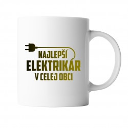 Najlepší elektrikár v celej obci - keramický hrnček s potlačou