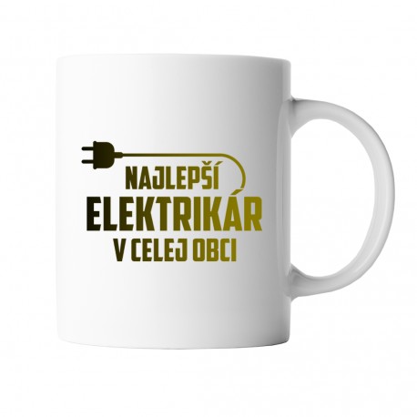 Najlepší elektrikár v celej obci - keramický hrnček s potlačou