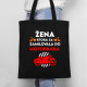 Žena, ktorá sa zamilovala do motorkára - taška s potlačou