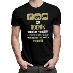 Som roľník - vyriešim problémy - pánske tričko s potlačou