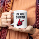 I'm with stupid - keramický hrnček s potlačou