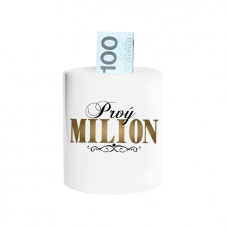 Prvý milión - prasiatko s potlačou