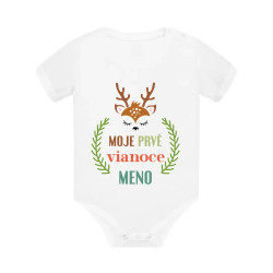 Moje prvé Vianoce (meno) - body s potlačou - personalizovaný produkt