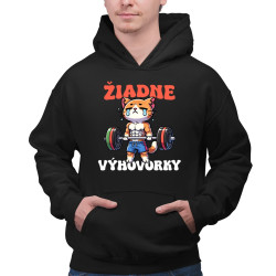 Žiadne výhovorky - pánska mikina s potlačou