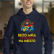 Bezo mňa, nič nedorazí na miesto - pánska mikina s potlačou