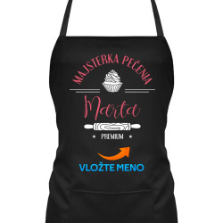 Majsterka pečenia (meno) - zástera s potlačou - personalizovaný produkt
