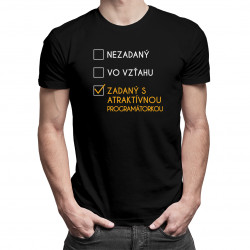 Zadaný s atraktívnou programátorkou - pánske tričko s potlačou