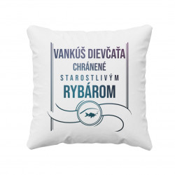 Vankúš dievčaťa chránené - rybár - vankúš s potlačou