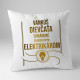 Vankúš dievčaťa chránené - elektrikár - vankúš s potisk
