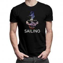 Wind, water, passion, sailing - Pánske tričko s potlačou