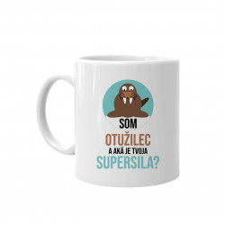 Som otužilec a aká je tvoja supersila? - keramický hrnček s potlačou