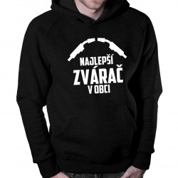 Najlepší zvárač v obci - Pánska mikina s kapucňou