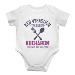 Keď vyrastiem, tak budem kuchárom - body s potlačou