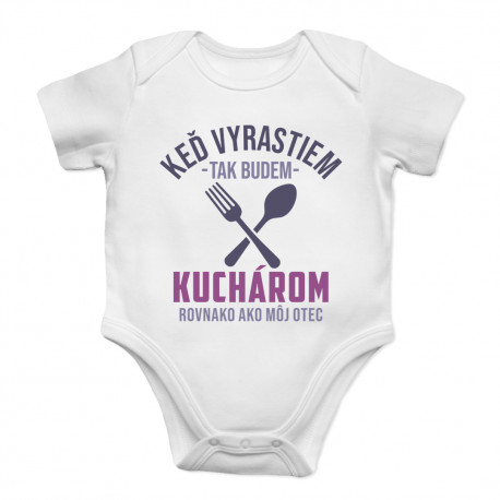 Keď vyrastiem, tak budem kuchárom - body s potlačou
