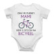 Zbaľ mi plienky, mami, idem s otcom na bicykel - body s potlačou