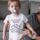 Zbaľ mi plienky, mami, idem s otcom na bicykel - body s potlačou