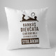 Vankúš dievčaťa chránenej starostlivým stolárom - vankúš s potlačou