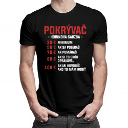 Pokrývač - hodinová sadzba - pánske tričko s potlačou