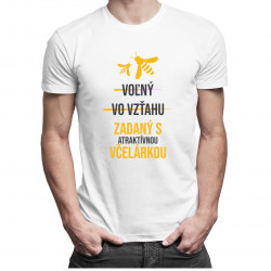 Voľný - Vo vzťahu - Zadaný s atraktívnou včelárkou - pánske tričko s potlačou