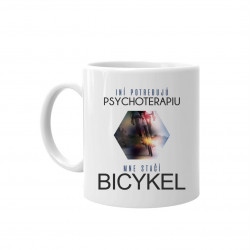 Iní potrebujú psychoterapiu, mne stačí bicykel - keramický hrnček s potlačou