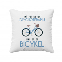 Iní potrebujú psychoterapiu, mne stačí bicykel - vankúš s potlačou