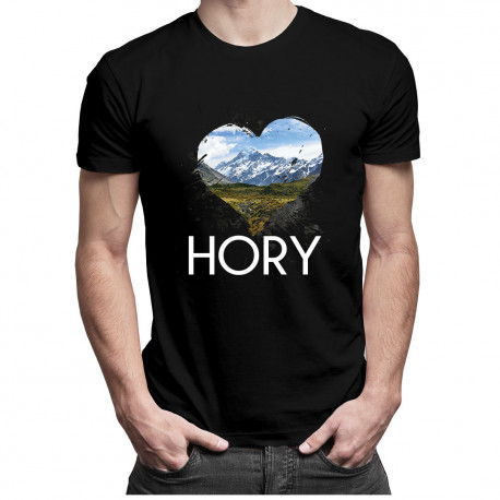 Hory - pánske tričko s potlačou