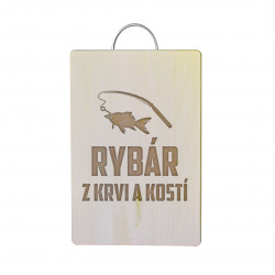 Rybár z krvi a kostí - doska na krájanie