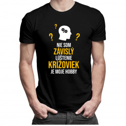 Nie som závislý, lúštenie krížoviek je moje hobby - pánske tričko s potlačou
