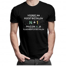 Vzorec na optimálny počet bicyklov v2 - Pánske tričko s potlačou