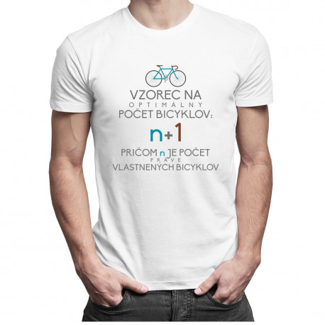 Vzorec na optimálny počet bicyklov - Pánske tričko s potlačou