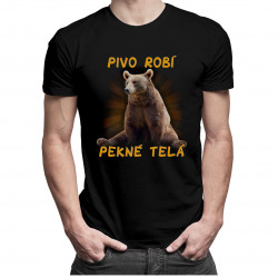 Pivo robí pekné telá v1 - pánske tričko s potlačou