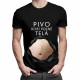 Pivo robí pekné telá v3 - pánske tričko s potlačou