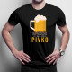 Na nádchu je najlepšie pivko - pánske tričko s potlačou