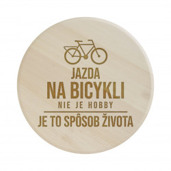Jazda na bicykli nie je hobby, je to spôsob života - servírovacia otočná doska