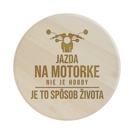 Jazda na motorke nie je hobby, je to spôsob života - servírovacia otočná doska