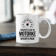 Zrodený k jazde na motorke, nútený k práci - keramický hrnček s potlačou