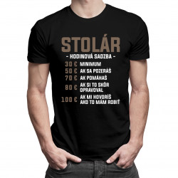 Stolár - hodinová sadzba - pánske tričko s potlačou
