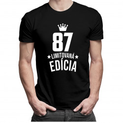 87 rokov Limitovaná edícia - pánske tričko s potlačou - darček k narodeninám