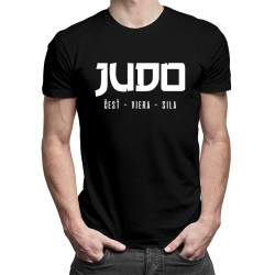 Judo - česť - viera - sila - pánske tričko s potlačou