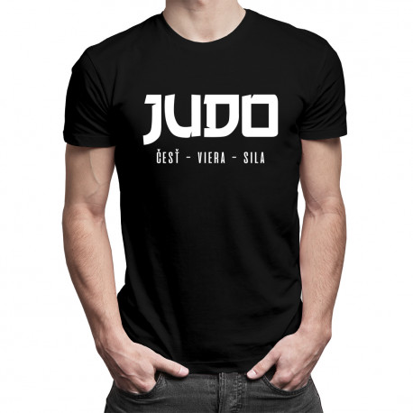 Judo - česť - viera - sila - pánske tričko s potlačou