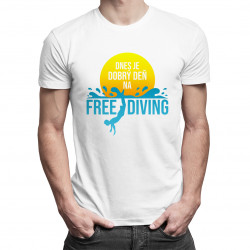 Dnes je dobrý deň na freediving - pánske tričko s potlačou
